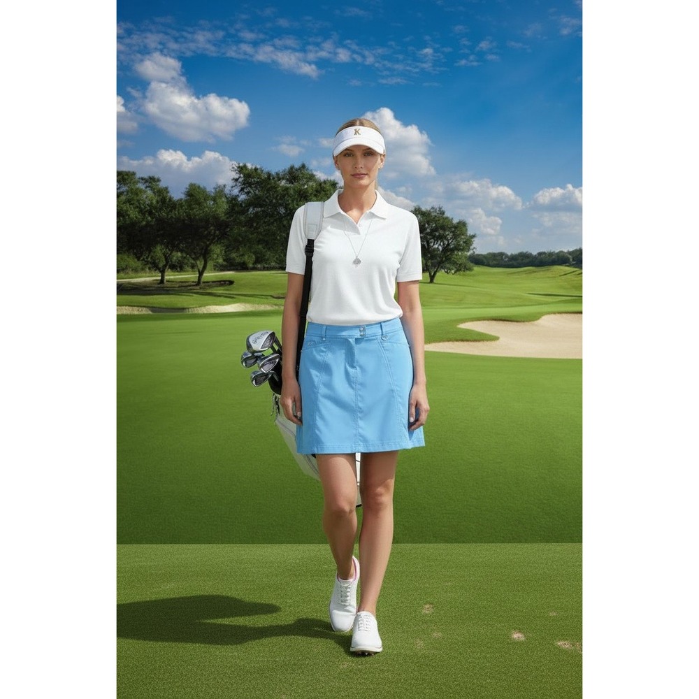 EUC GGblue Luxe Sport Womens Blue Golf Skort Size 4 Activewear Performance Skort